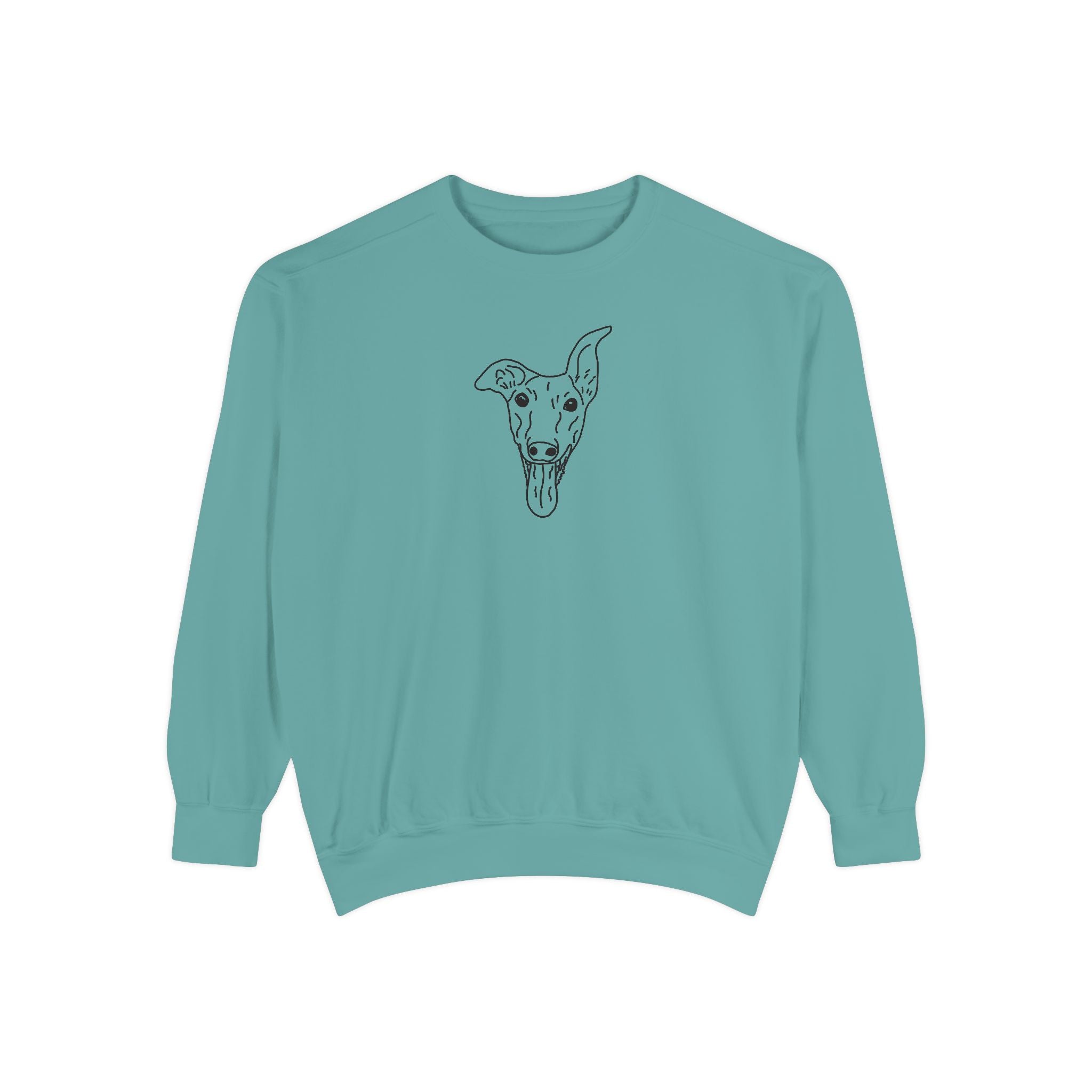 Custom Pet Portrait, Center Design Comfort Colors Crewneck