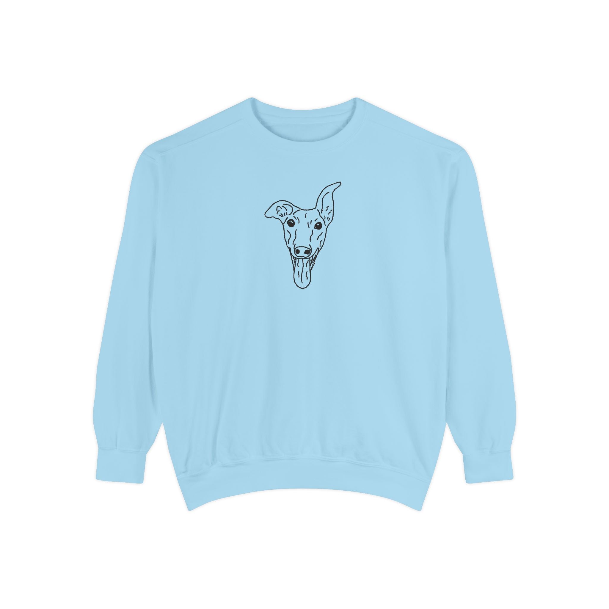 Custom Pet Portrait, Center Design Comfort Colors Crewneck