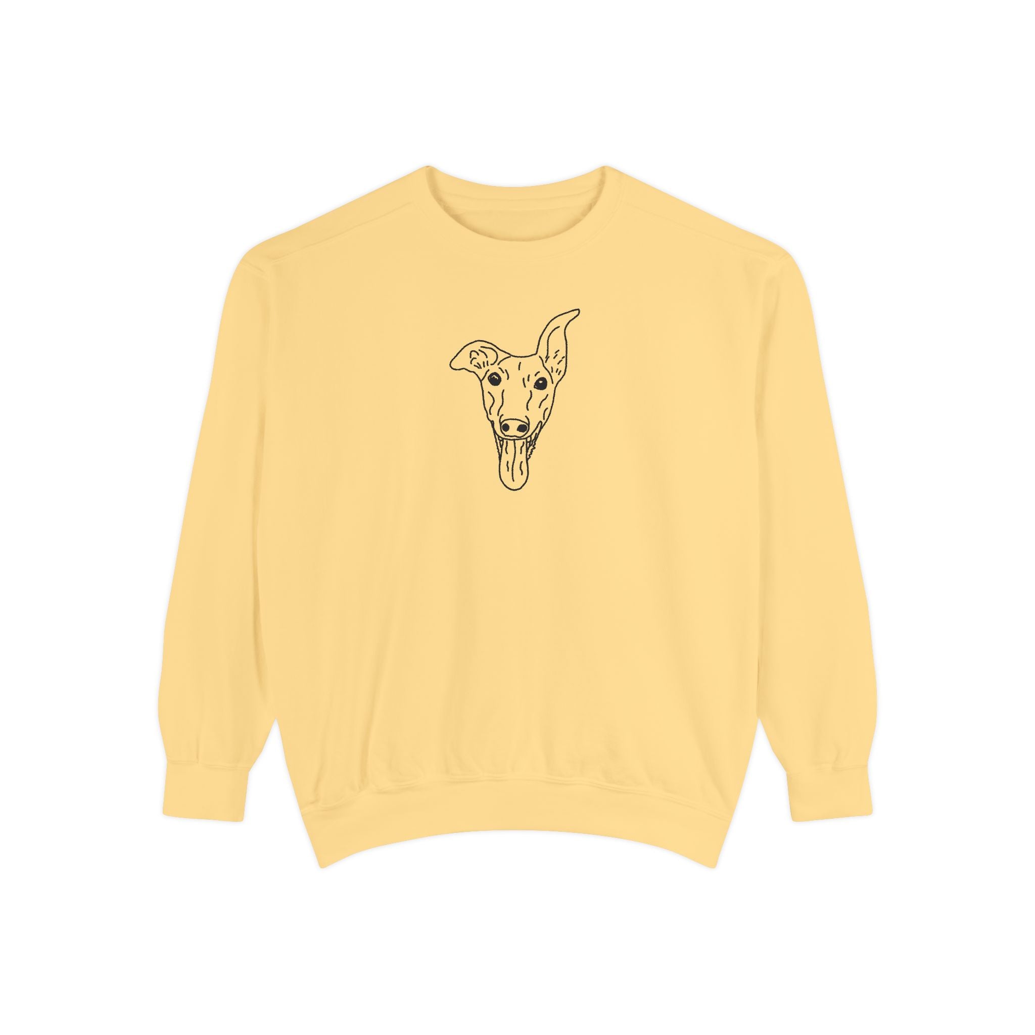 Custom Pet Portrait, Center Design Comfort Colors Crewneck